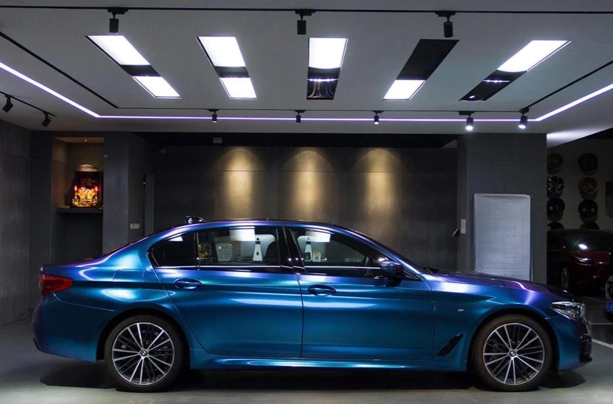 Gloss Diamond Purple Blue Car Vinyl Wrap review 3