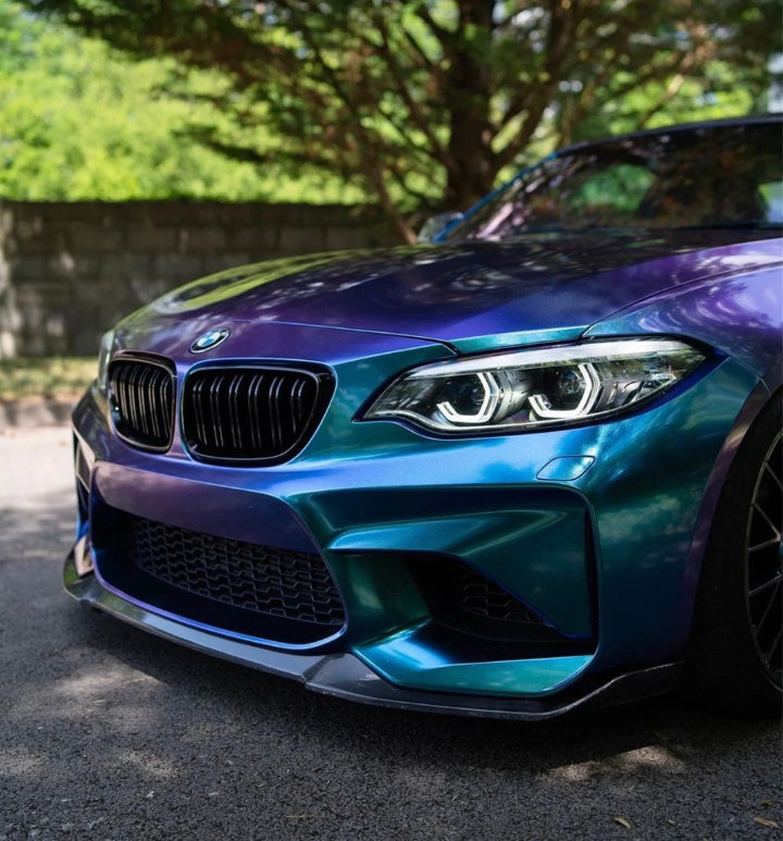 Gloss Diamond Purple Blue Car Vinyl Wrap review 1