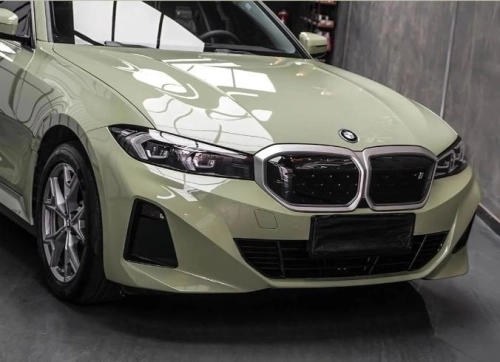 Super Gloss Light Khaki Grey Car Vinyl Wrap review 