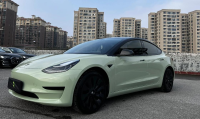 Super Gloss Light Khaki Grey Car Vinyl Wrap review 2