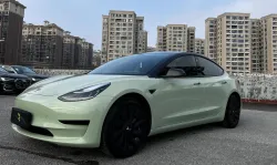 Super Gloss Khaki Grey Car Vinyl Wrap review A. 03