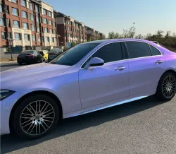 Twin-Color Silver Purple Car Vinyl Wrap  review Bebe 01