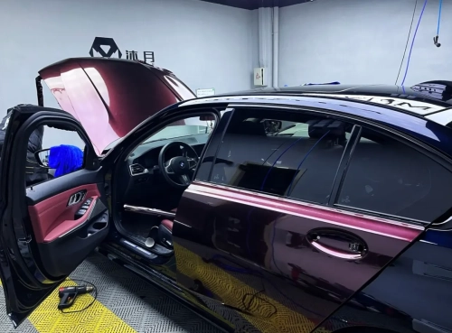 Gloss Metallic Black Rose Car Vinyl Wrap review 