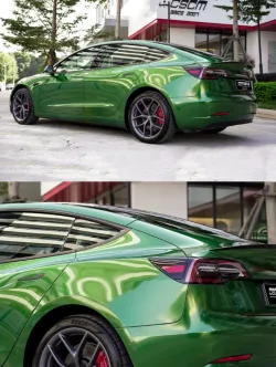 Gloss Metallic Sonoma Green Car Vinyl Wrap review Derek 03