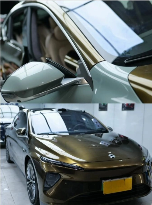 Gloss Metallic Midnight Gold Car Vinyl Wrap review 