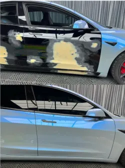 Candy Metallic Dark Gray Blue Car Vinyl Wrap review Blaine T. Jones 01