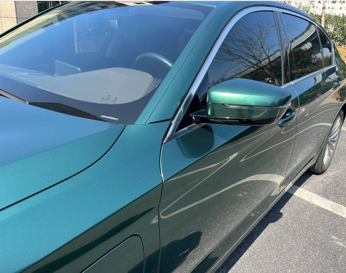 Gloss Metal Emerald Green Car Vinyl Wrap review 1