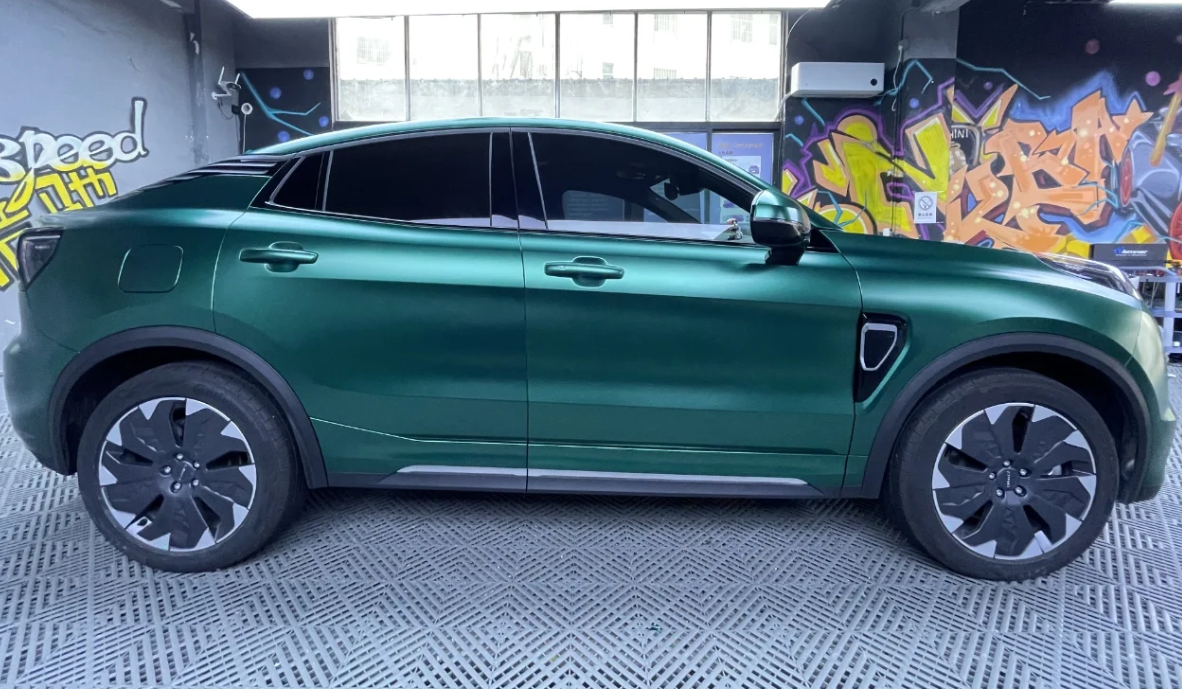 Matte Metallic Emerald Green Car Vinyl Wrap  review Jade N Nguyen 04