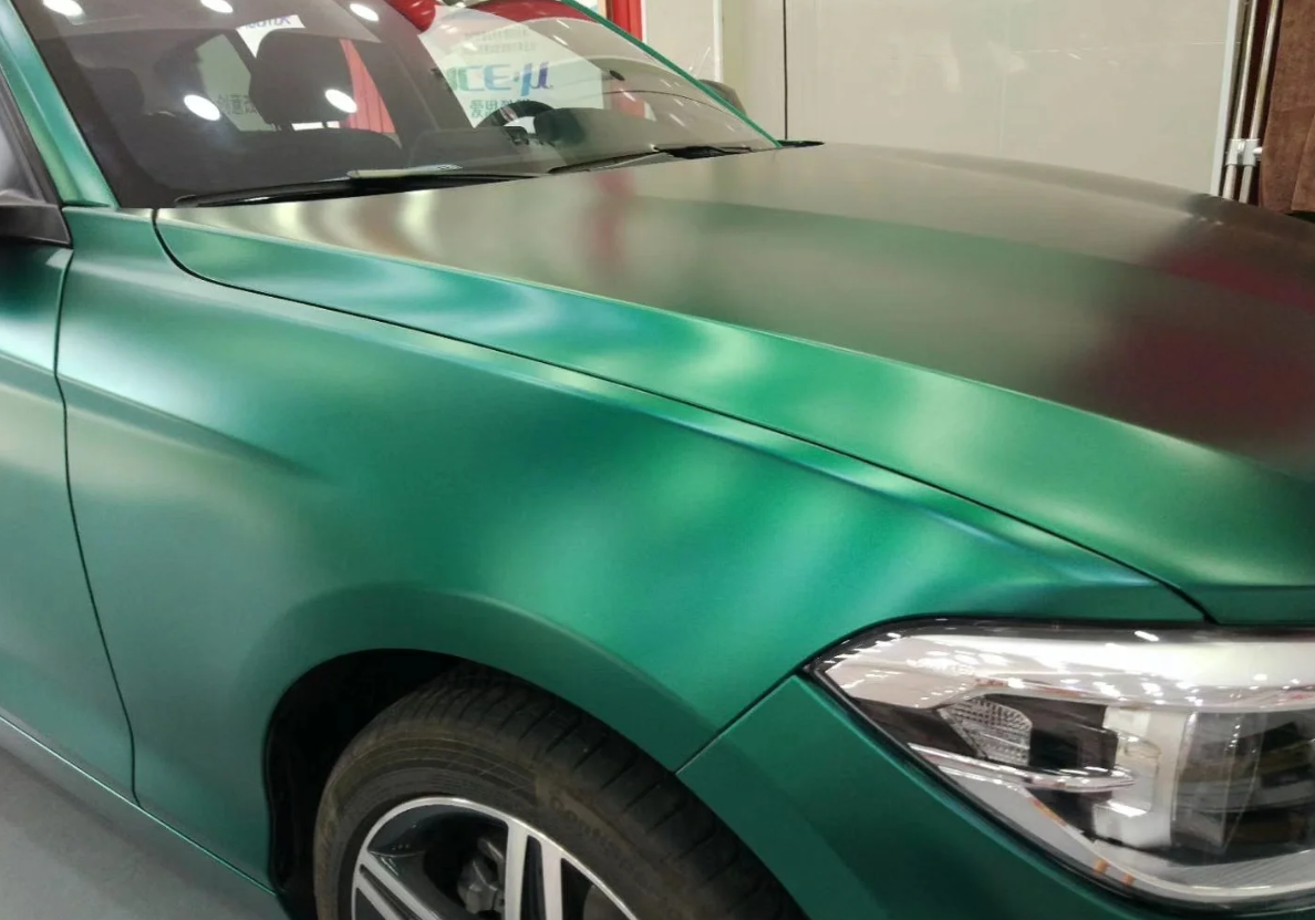 Matte Metallic Emerald Green Car Vinyl Wrap  review Marin 01