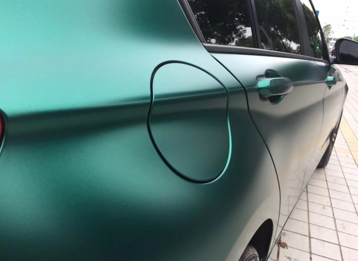 Matte Metallic Emerald Green Car Vinyl Wrap  review Marin 02
