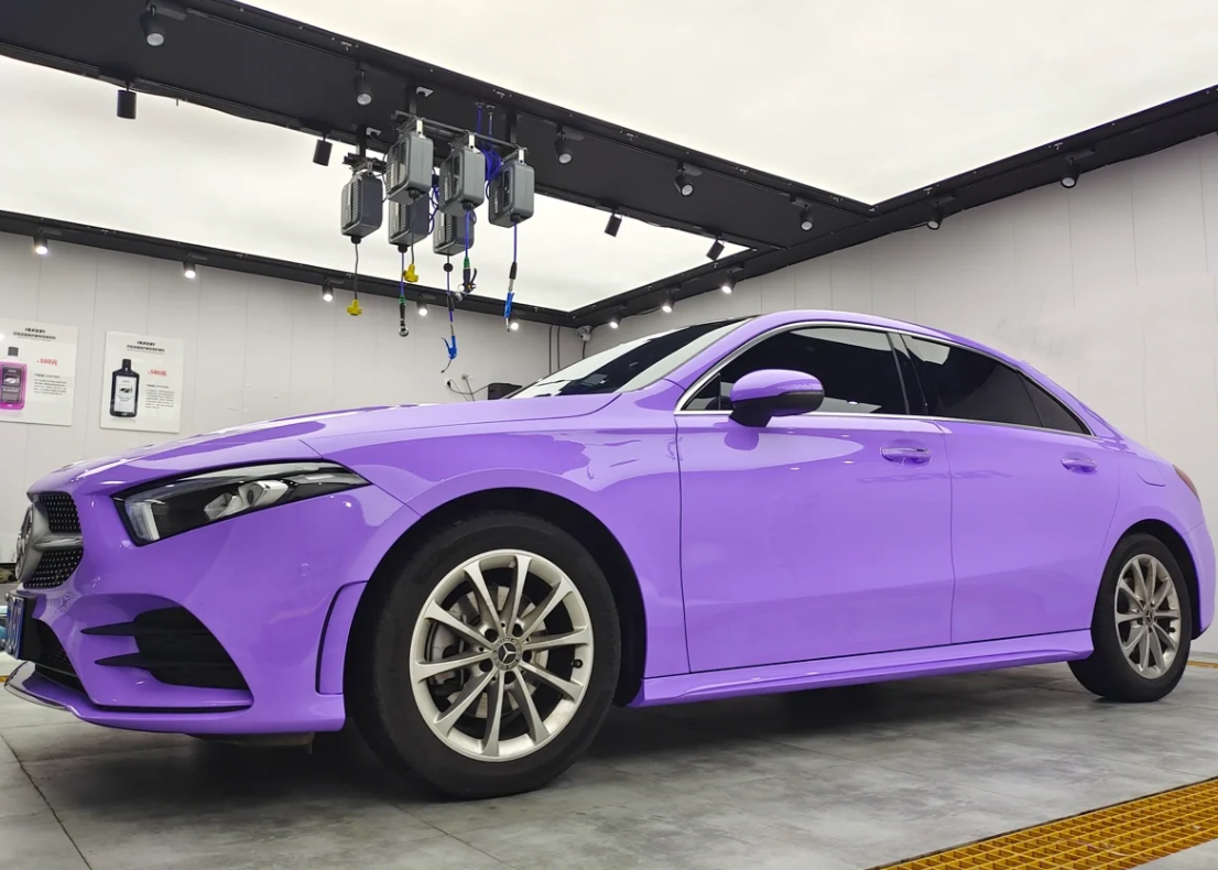 Super Gloss Lavender Purple Car Vinyl Wrap review 1