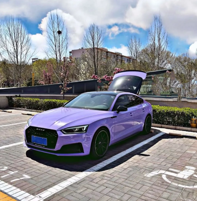 Super Gloss Lavender Purple Car Vinyl Wrap review 1