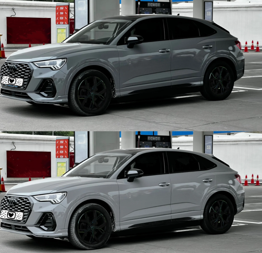 Super Gloss Nardo Grey Car Vinyl Wrap [Audi OEM Color] review Mike