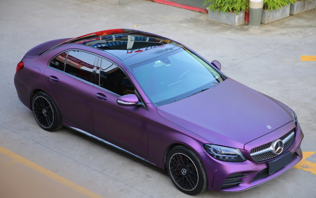 Matte Metallic Purple Car Vinyl Wrap review 1