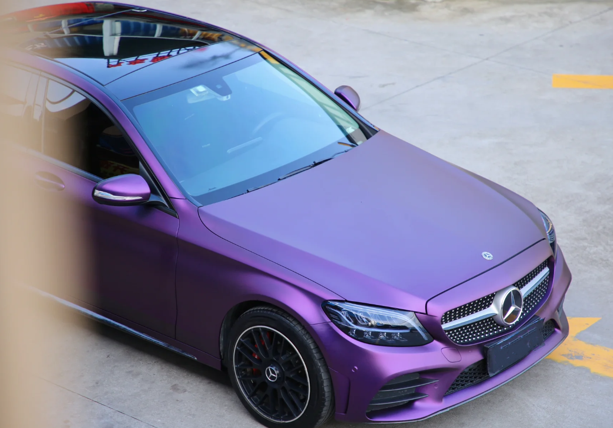 Matte Metallic Purple Car Vinyl Wrap review 2