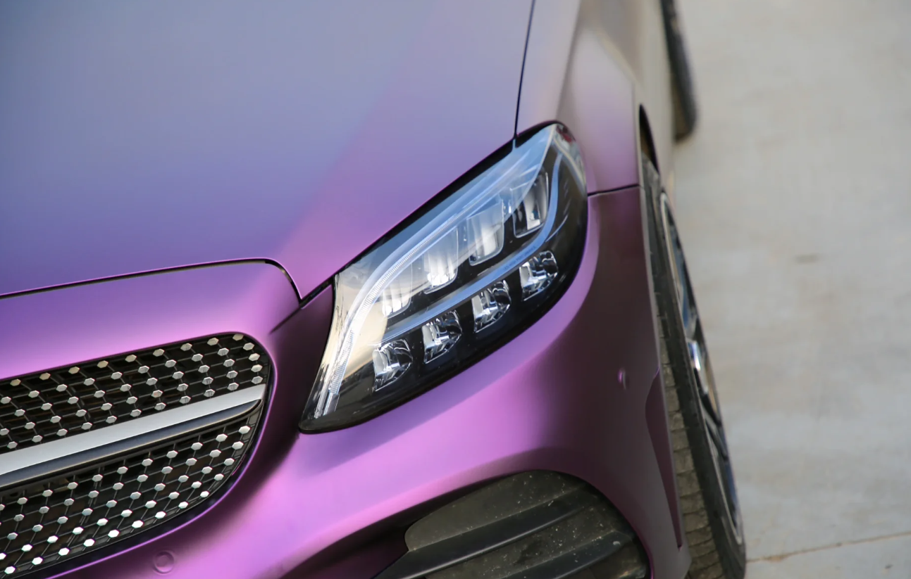 Matte Metallic Purple Car Vinyl Wrap review 3