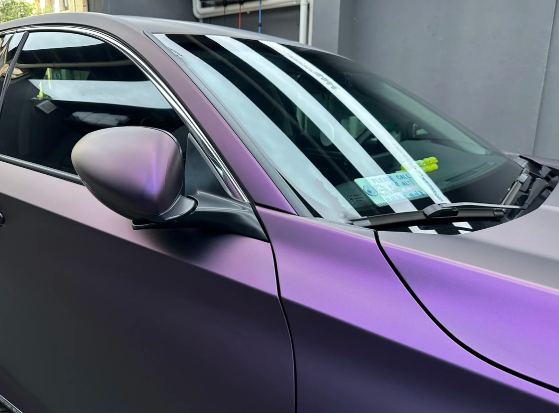 Matte Metallic Purple Car Vinyl Wrap review 0