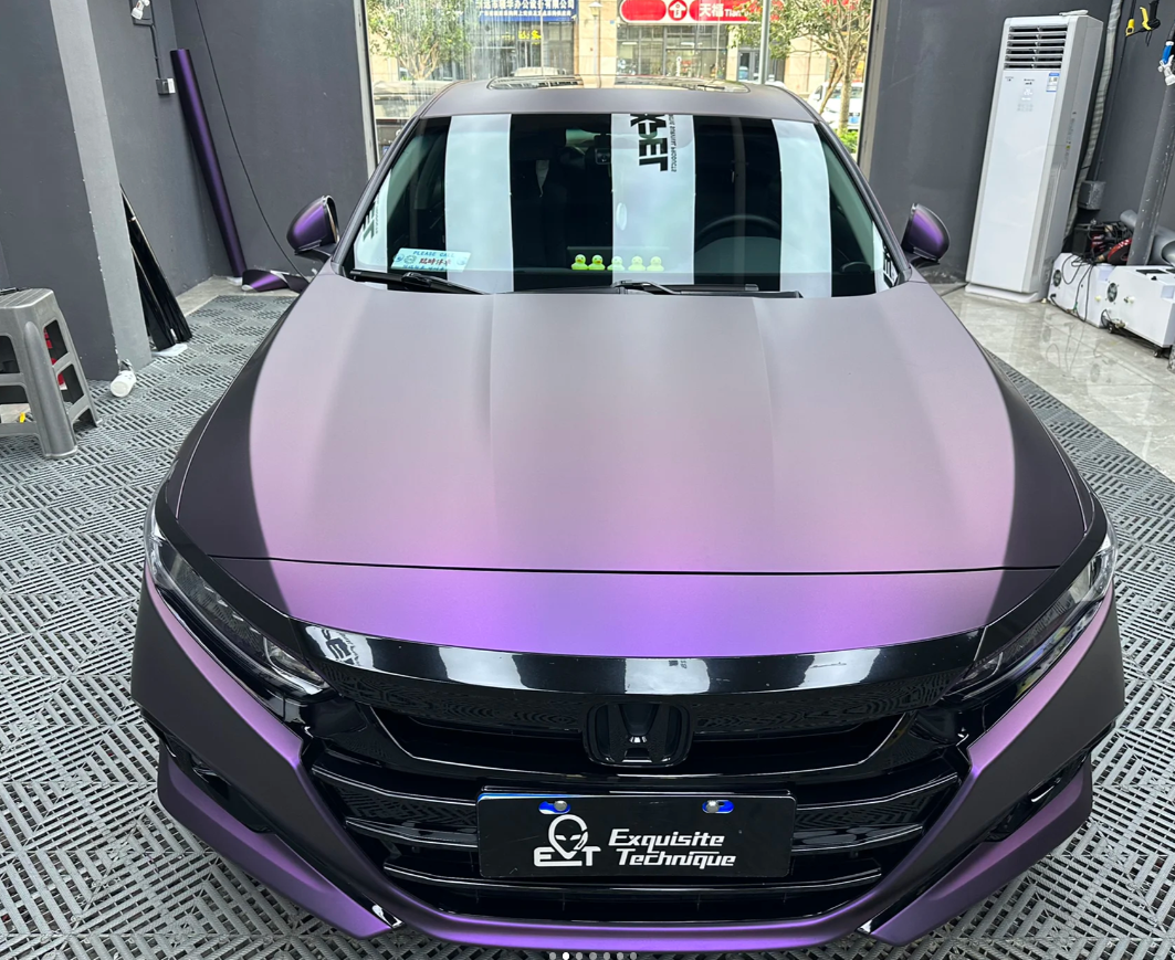 Matte Metallic Purple Car Vinyl Wrap review 1