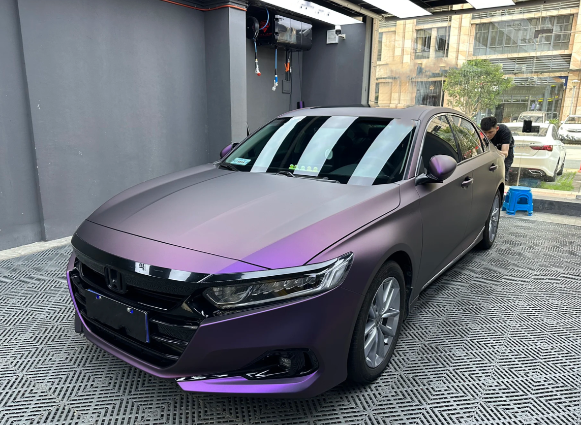 Matte Metallic Purple Car Vinyl Wrap review 2