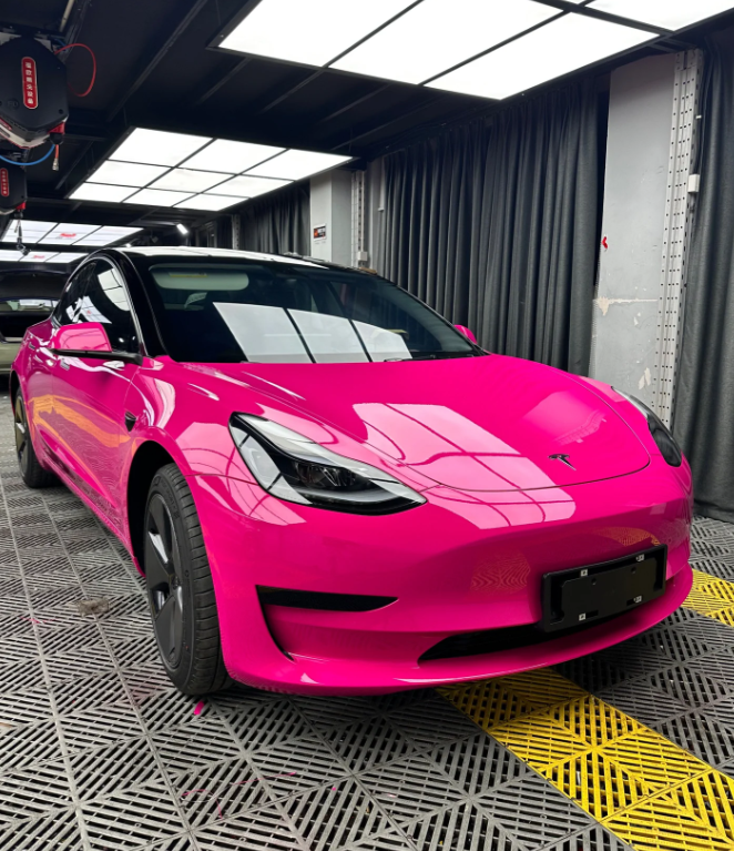 Super Gloss Rose Red Car Vinyl Wrap review Daniel 01