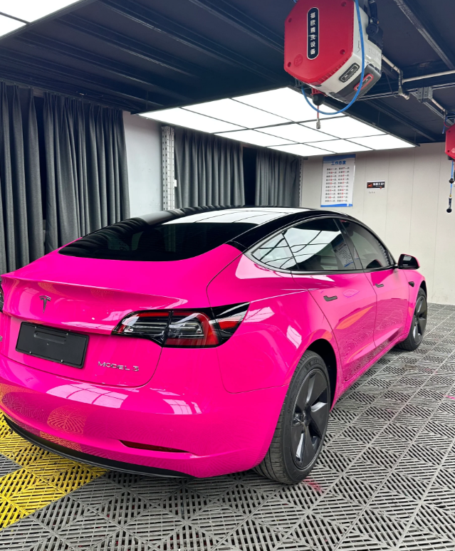 Super Gloss Rose Red Car Vinyl Wrap review Daniel 03