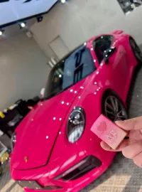 Super Gloss Rose Red Car Vinyl Wrap review 1