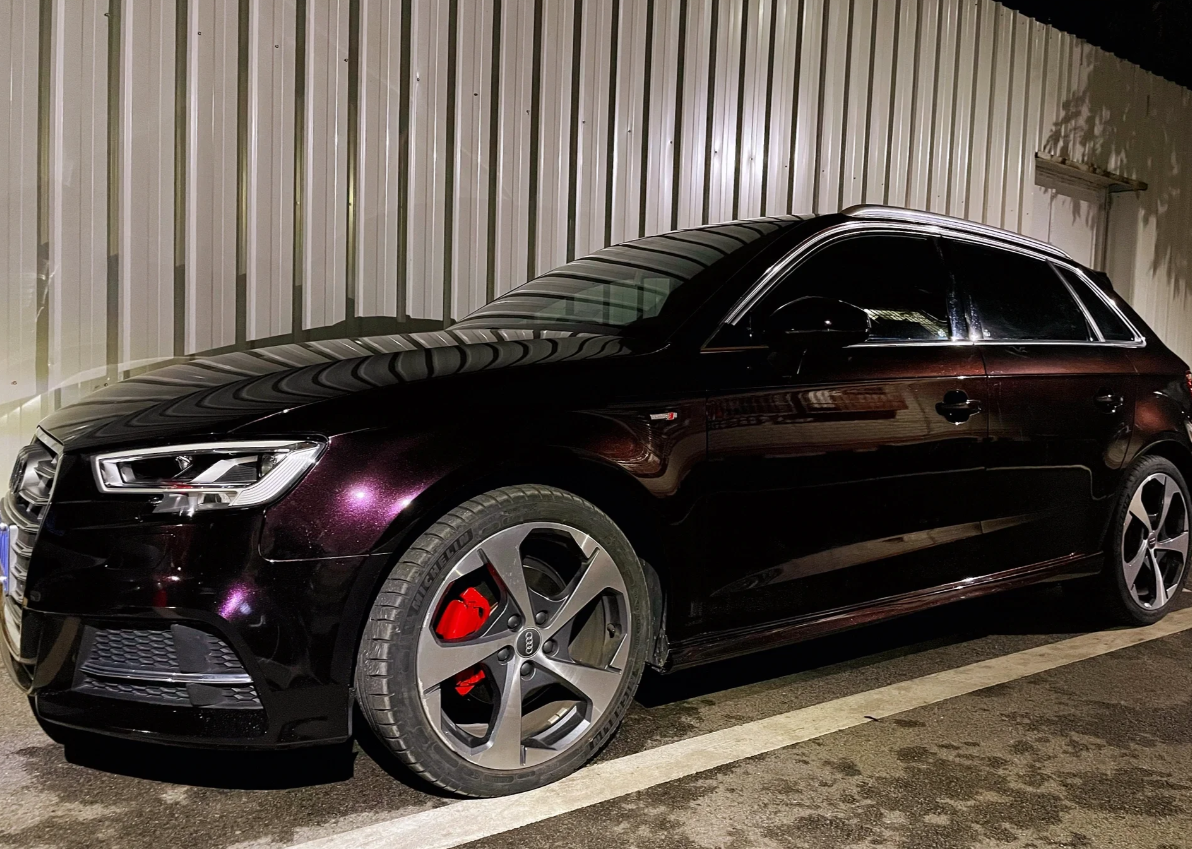 Gloss Metallic Midnight Red Car Vinyl Wrap review 1