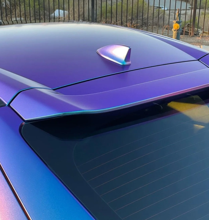 Matte Diamond Purple Blue Car Vinyl Wrap review Enzo 02