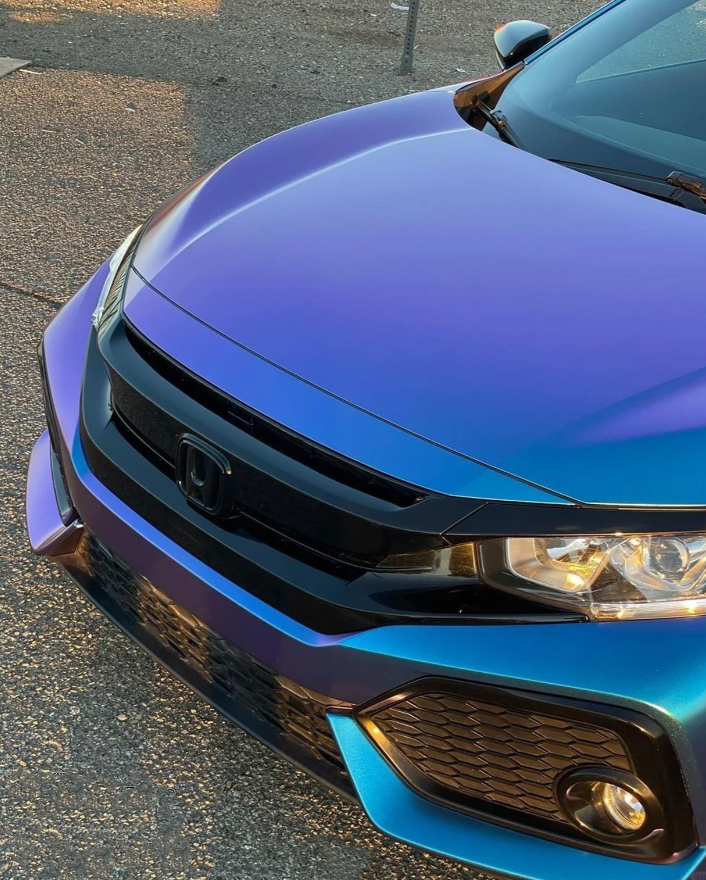 Matte Diamond Purple Blue Car Vinyl Wrap review Enzo 03