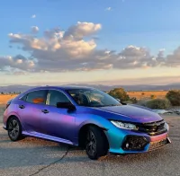 Matte Diamond Purple Blue Car Vinyl Wrap review 3