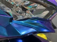 Matte Diamond Purple Blue Car Vinyl Wrap review 3