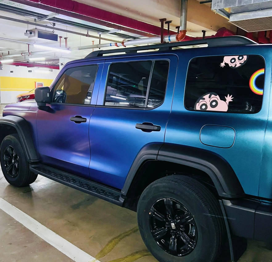 Matte Diamond Purple Blue Car Vinyl Wrap review Dr. Gray 01