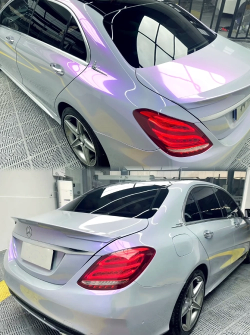 Candy Metallic Gray Purple Car Vinyl Wrap review 