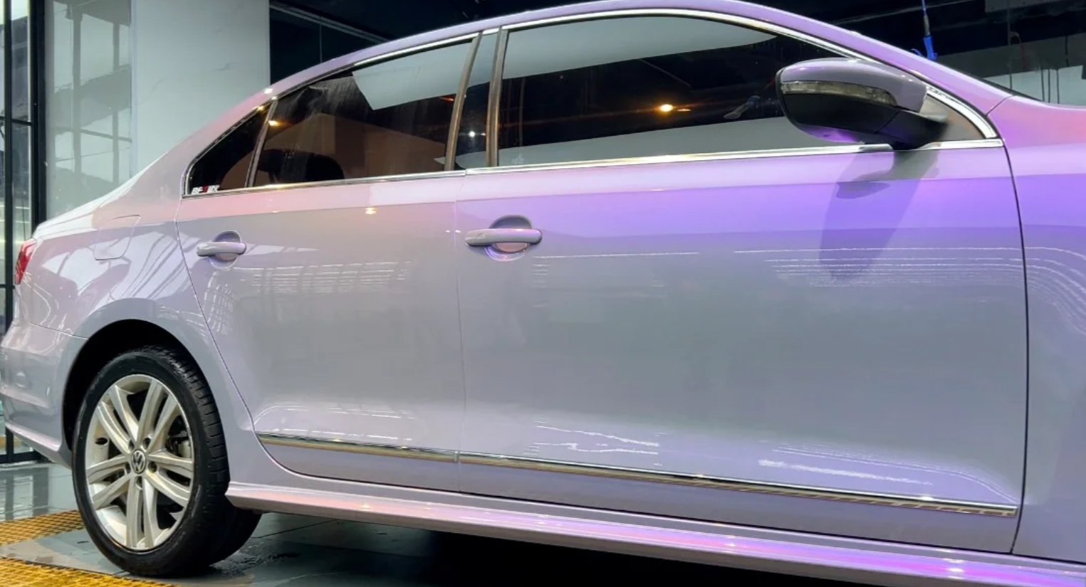 Candy Metallic Gray Purple Car Vinyl Wrap review 3