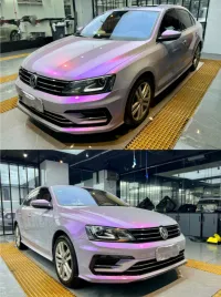 Candy Metallic Gray Purple Car Vinyl Wrap review 0