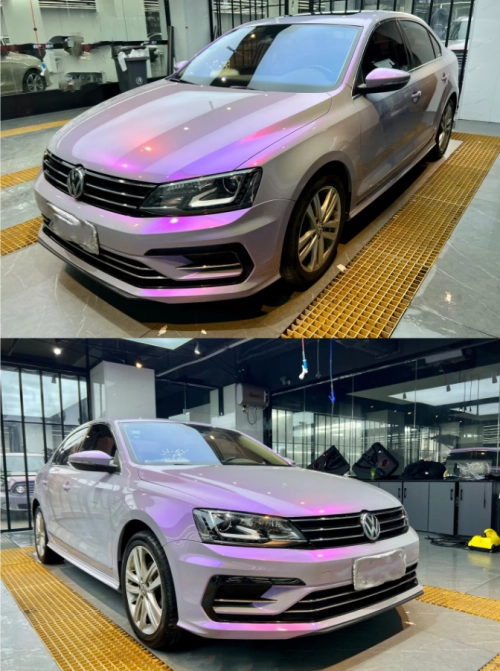 Candy Metallic Gray Purple Car Vinyl Wrap review 