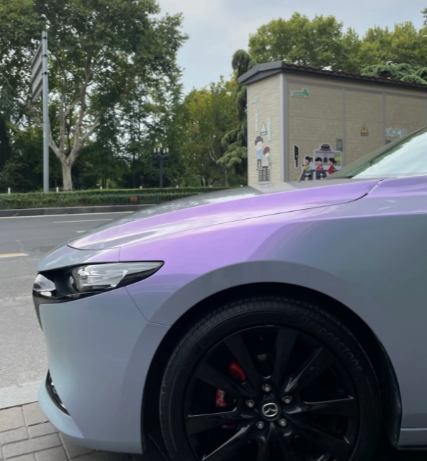 Candy Metallic Gray Purple Car Vinyl Wrap review 1