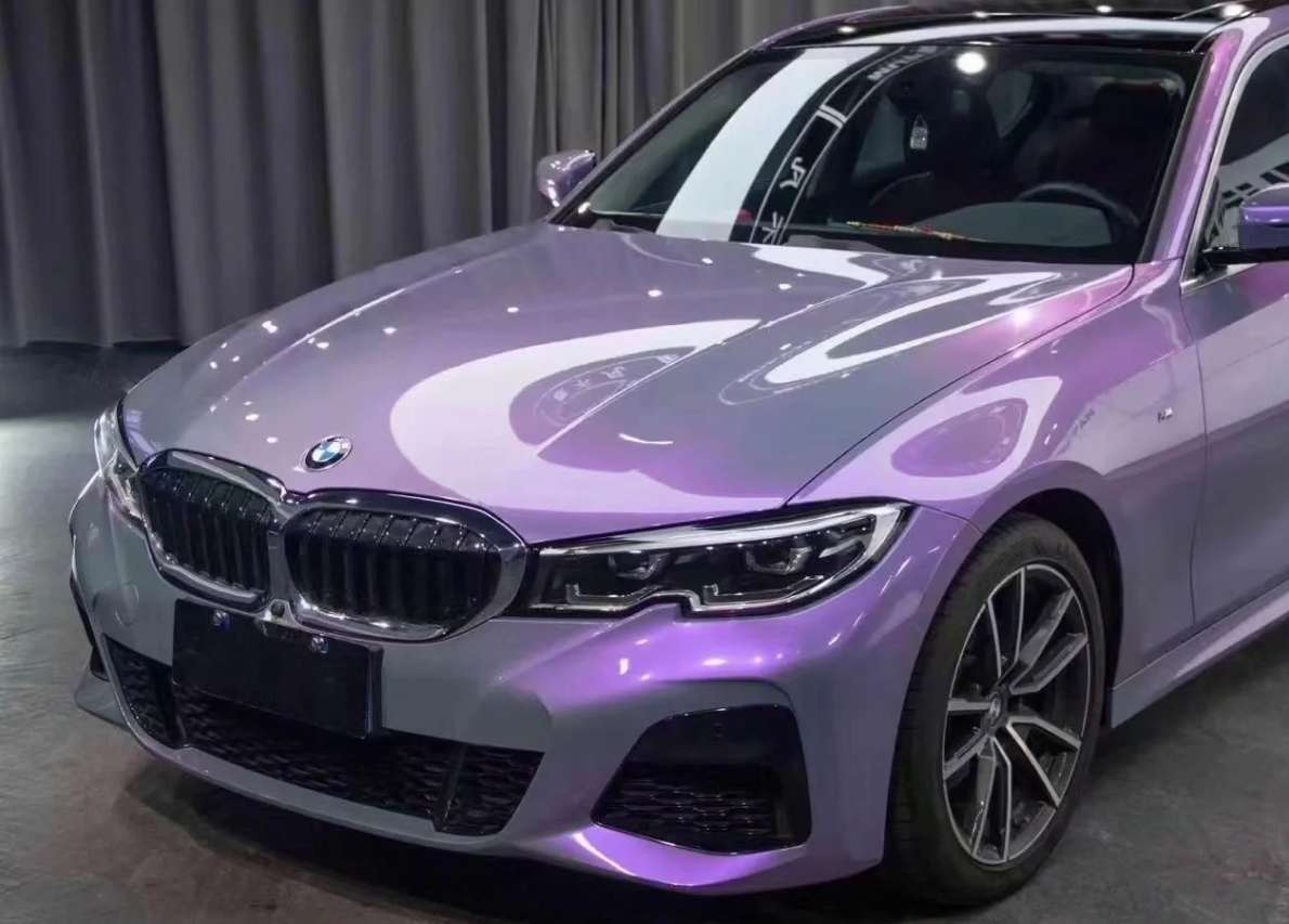 Candy Metallic Gray Purple Car Vinyl Wrap review 1