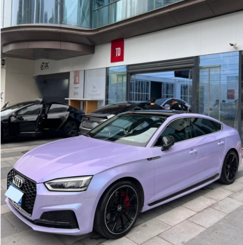 Twin-Color Silver Purple Car Vinyl Wrap  review 