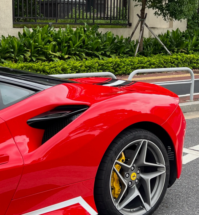 Super Gloss Ferrari Red Car Vinyl Wrap review 2