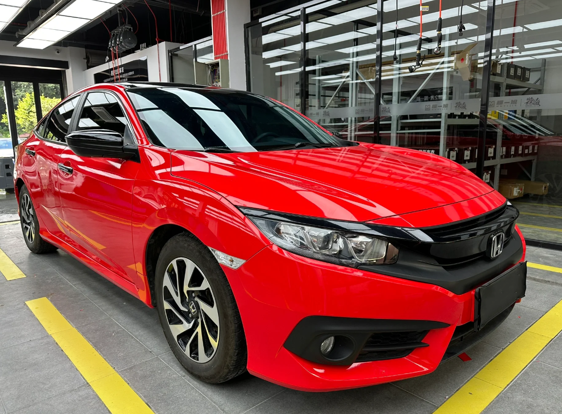 Super Gloss Ferrari Red Car Vinyl Wrap review 1