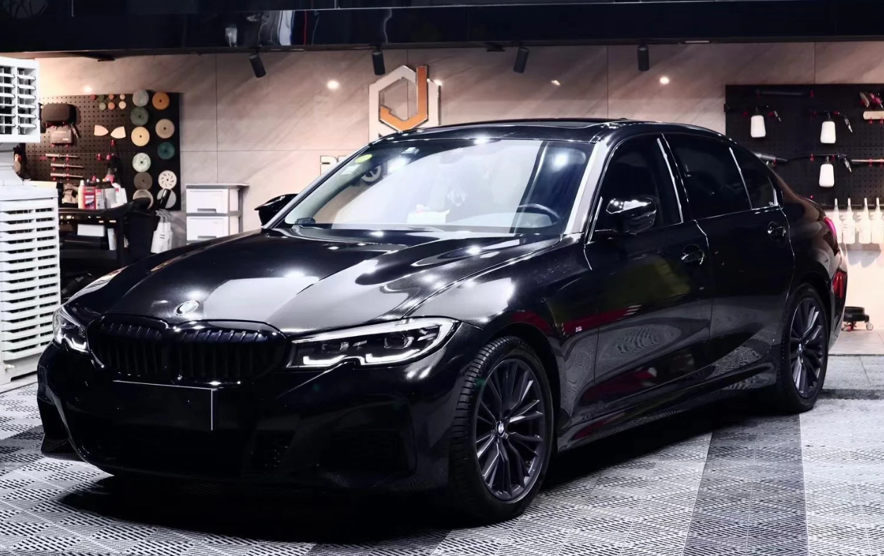 Gloss Metallic Black Car Vinyl Wrap review 3