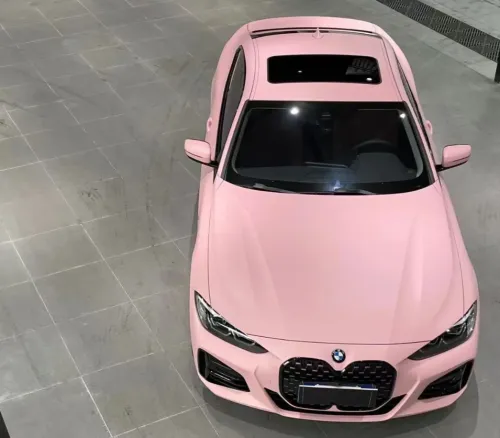  Super Matte Rose Pink Car Vinyl Wrap review 