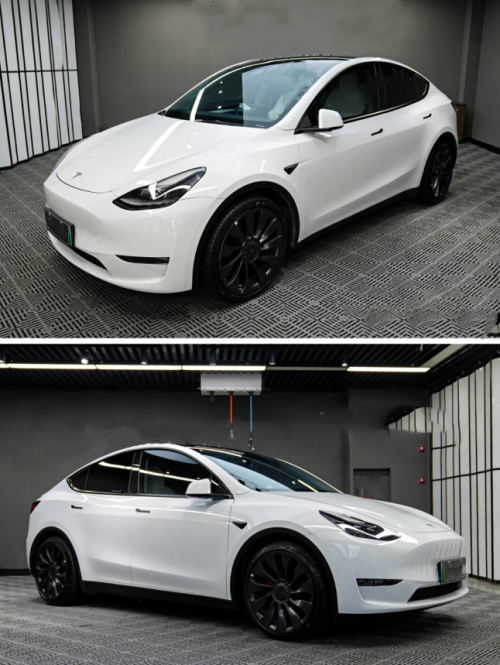 Super Gloss Crystal White Car Vinyl Wrap review 