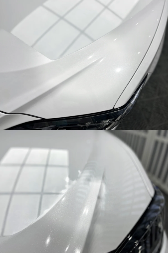 Super Gloss Diamond White Car Vinyl Wrap review Vlad 04