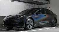 Glossy Laser Black Car Vinyl Wrap review 0