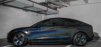 Glossy Laser Black Car Vinyl Wrap review 1