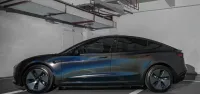 Glossy Laser Black Car Vinyl Wrap review 1