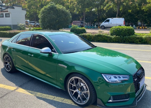 High Gloss Vintage Racing Green Car Vinyl Wrap review 