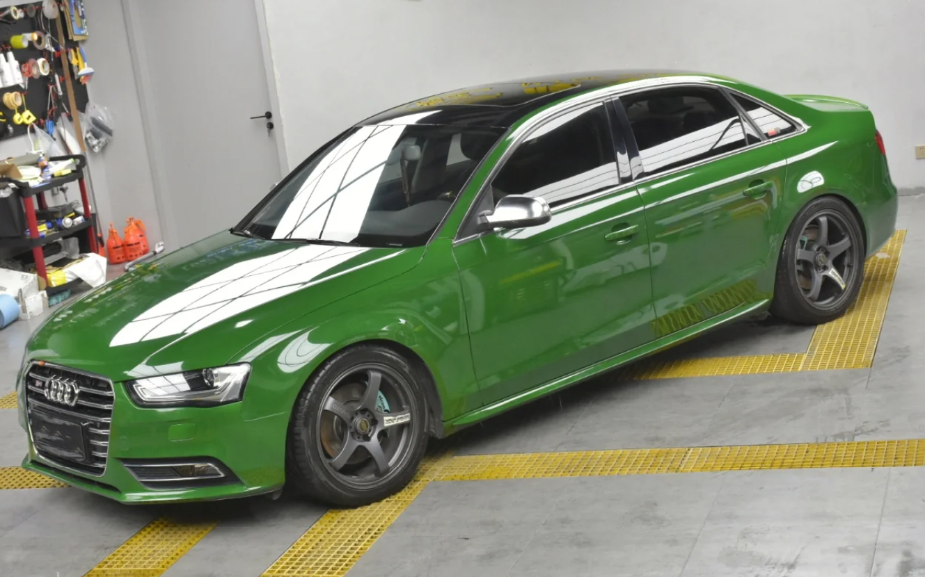 High Gloss Vintage Racing Green Car Vinyl Wrap review Anthony 03